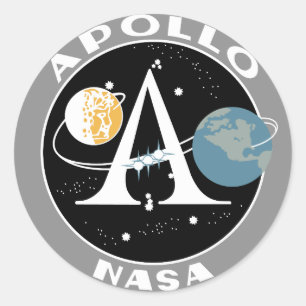 Projektapollo-Aufkleber Runder Aufkleber