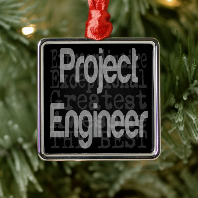 Projektingenieur Extraordinaire Metal Ornament (Baum)