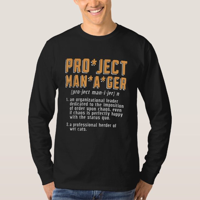 Projektleiter und Organisationsleiter T-Shirt (Vorderseite)