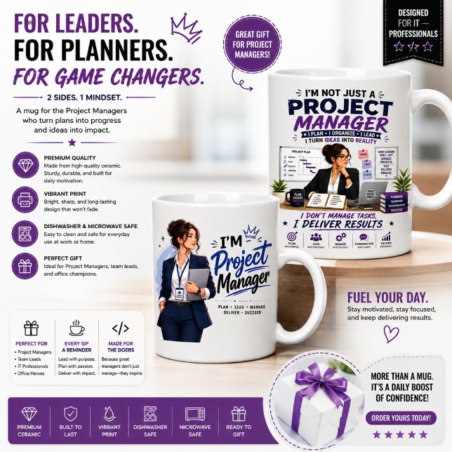 Projektmanager-Mug-Design Kaffeetasse (Von Creator hochgeladen)