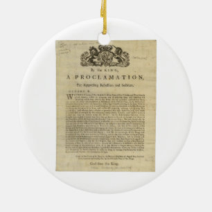Proklamation durch den König für die Aufhebung d Keramikornament
