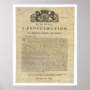 Proklamation für die Aufhebung des Aufstands u. Poster
