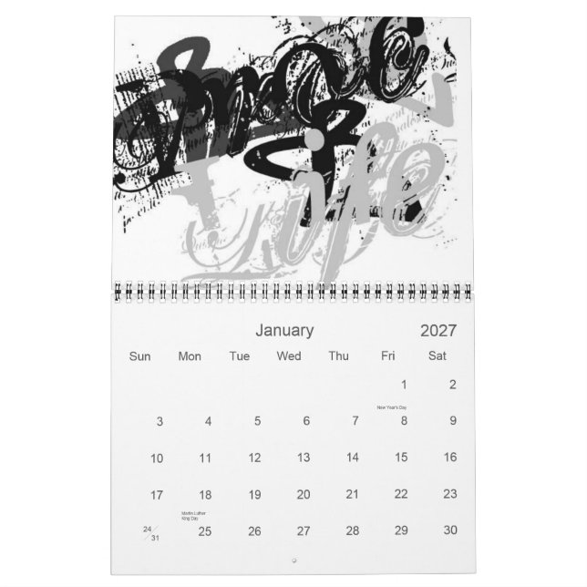 Proklamations-Kalender Kalender (Jan 2027)
