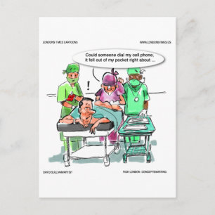 Proktologe verliert Handy Lustig Postkarte