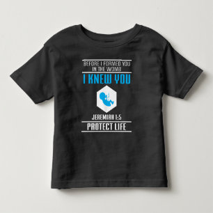 Proleben-Baby-Jeremias-1:5 Bibel-Vers Kleinkind T-shirt