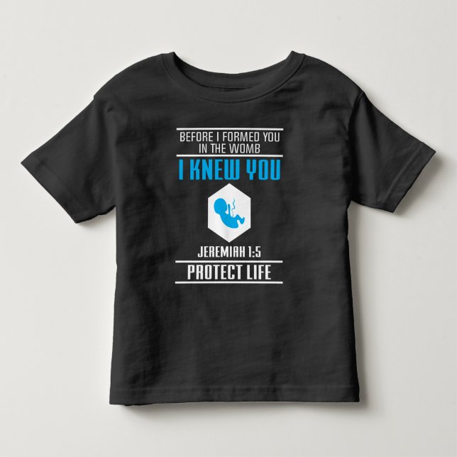 Proleben-Baby-Jeremias-1:5 Bibel-Vers Kleinkind T-shirt (Vorderseite)
