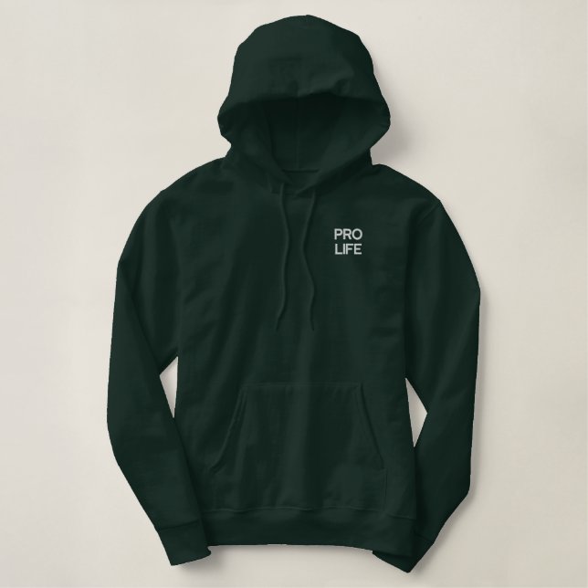 Proleben Bestickter Hoodie (Design vorne)