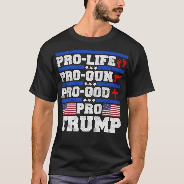 Proleben-Progewehr-Progott-ProTrumpf T-Shirt (Vorderseite)