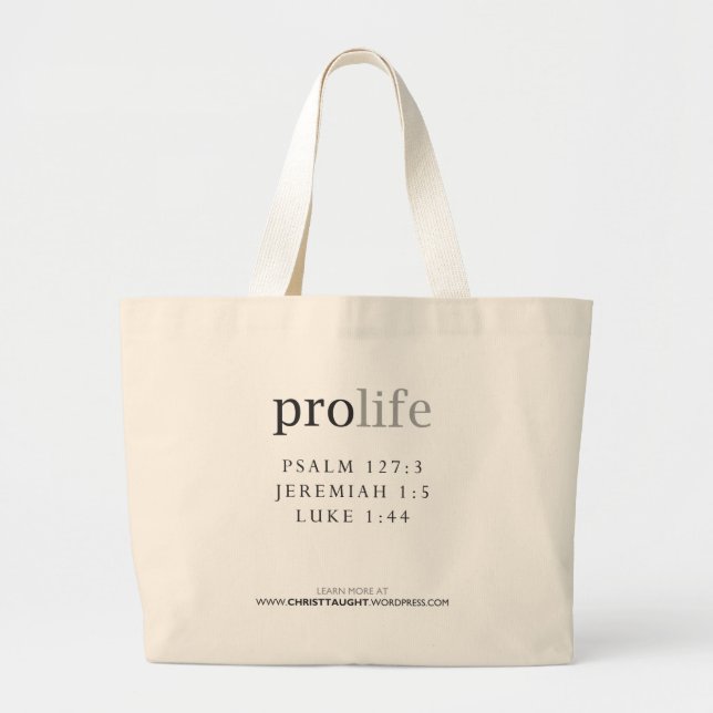Proleben-Tasche Jumbo Stoffbeutel (Vorne)