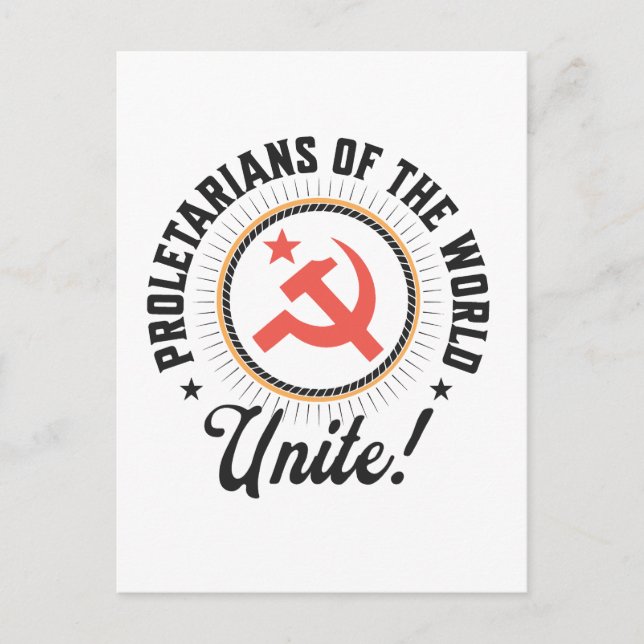 Proletarians of the World Unite! Postkarte (Vorderseite)