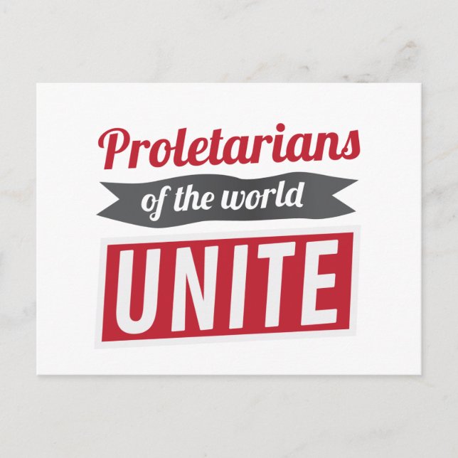 Proletarier der UNITE Postkarte (Vorderseite)