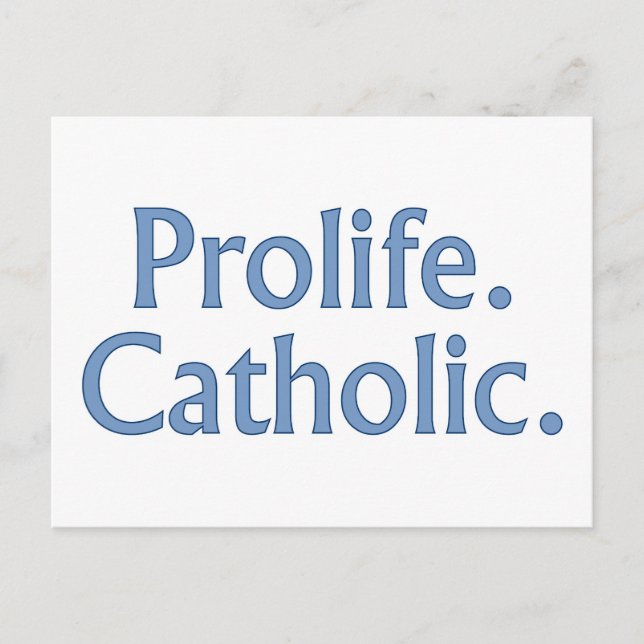 Prolife. katholisch. postkarte (Vorderseite)