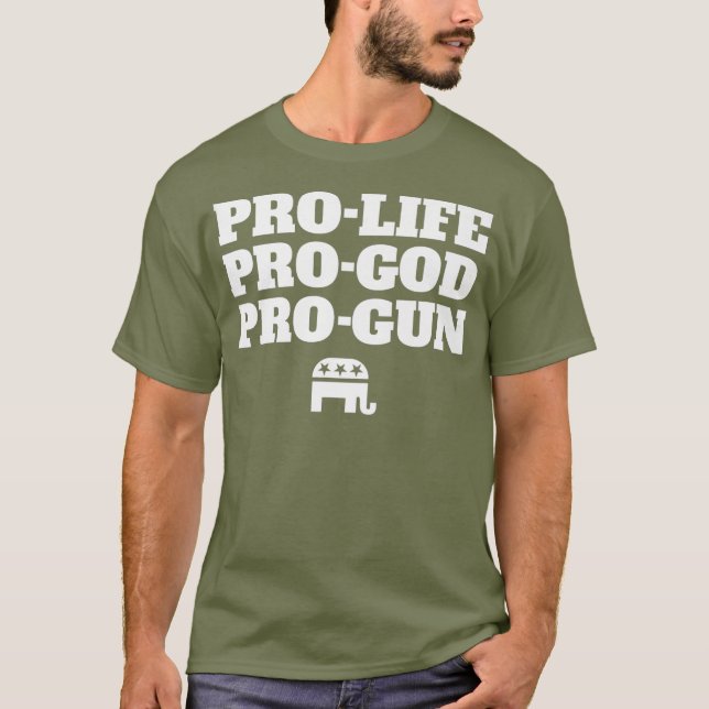 ProLife ProGod ProGun Conservative Premium T-Shirt (Vorderseite)