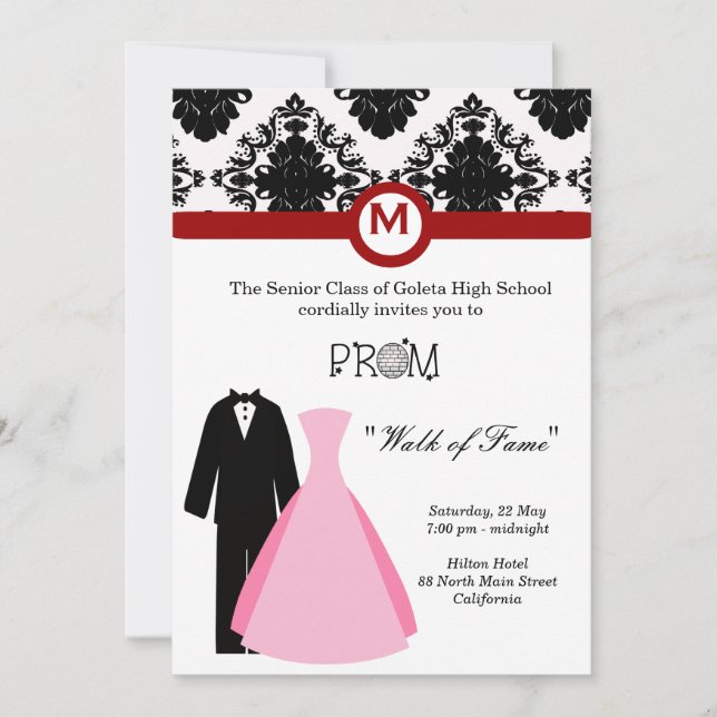 Prom Night Einladung (Vorderseite)