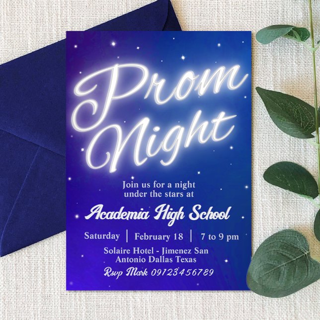 Prom Night - Under the Stars  Einladung (Prom Night - Under the Stars Invitation)