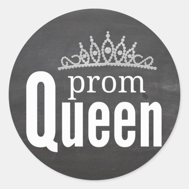 Prom Queen Runder Aufkleber (Vorderseite)
