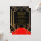 Prom Senior Junior, Gatsby-Stil, Red Carpet Night Einladung (Vorderseite/Rückseite Beispiel)