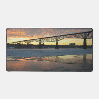 Promenade au-dessus de l'Hudson en hiver tapis de