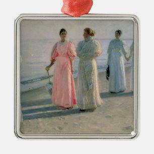 Promenade auf dem Strand Ornament Aus Metall