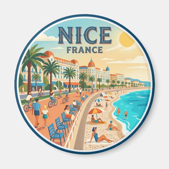 Promenade des Anglais Frankreich Magnet (Vorne)