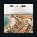 Promenade des Anglais in Nizza Magnet<br><div class="desc">Schöner französischer Magnet mit der berühmten Promenade des Anglais. Es ist eine tolle Reise-Andenken und Geschenkidee für jeden Touristen und Besucher der französischen Riviera.</div>
