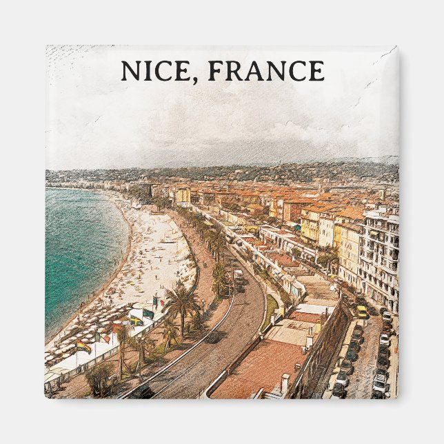 Promenade des Anglais in Nizza Magnet (Vorne)