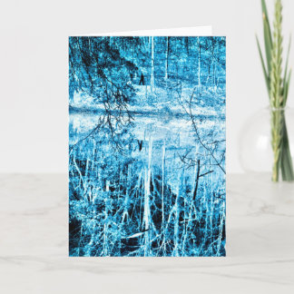 Promenade d'hiver dans la foret carte de photograp