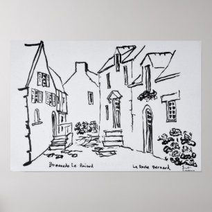 Promenade du Ruicard La Roche-Bernard, Brittany Poster