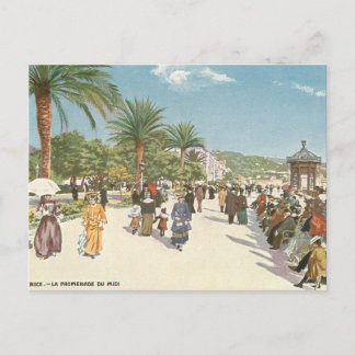 Promenade in Nizza Postkarte