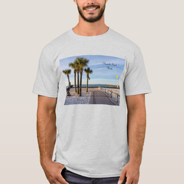 Promenade pavée vers la plage de Pensacola T-shirt (Devant)