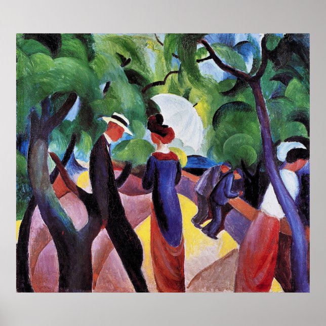 Promenade von August Macke Poster (Vorne)