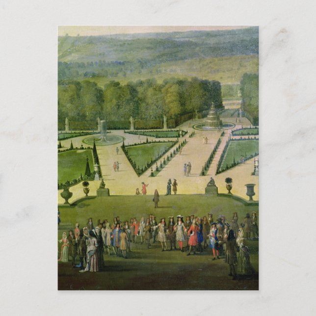 Promenade von Ludwig XIV. durch den Parterre du No Postkarte (Vorderseite)