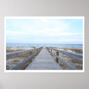 Promenade zum Strand Poster