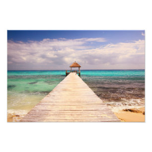 Promenaden-Dock in das karibische Meer Fotodruck