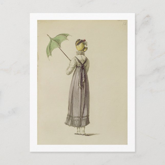 Promenadenkleid, Modeplatte von Ackermanns Rück Postkarte (Vorderseite)