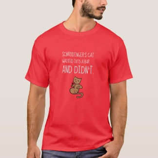 Promenades de chat de Schrödinger dans un T-shirt