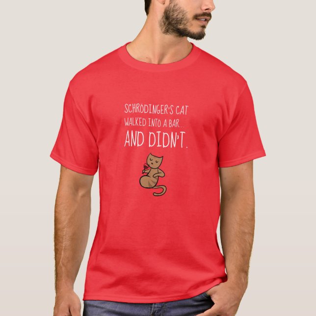 Promenades de chat de Schrödinger dans un T-shirt (Devant)