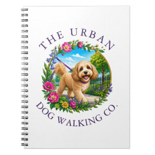 Promeneur de chiens Cockapoo Cahier à logo personn