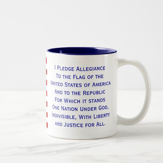 Promesse d'allégeance Drapeau Mug (Droit)