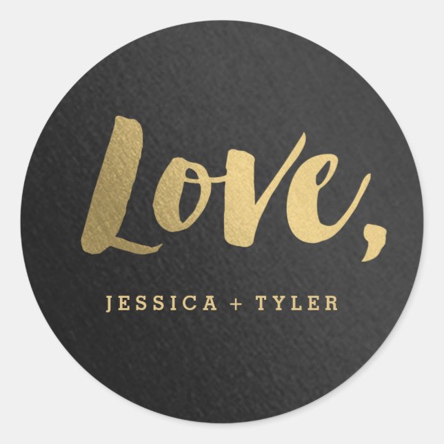 Promesse éclatante Amour Mariage Favor Sticker (Devant)