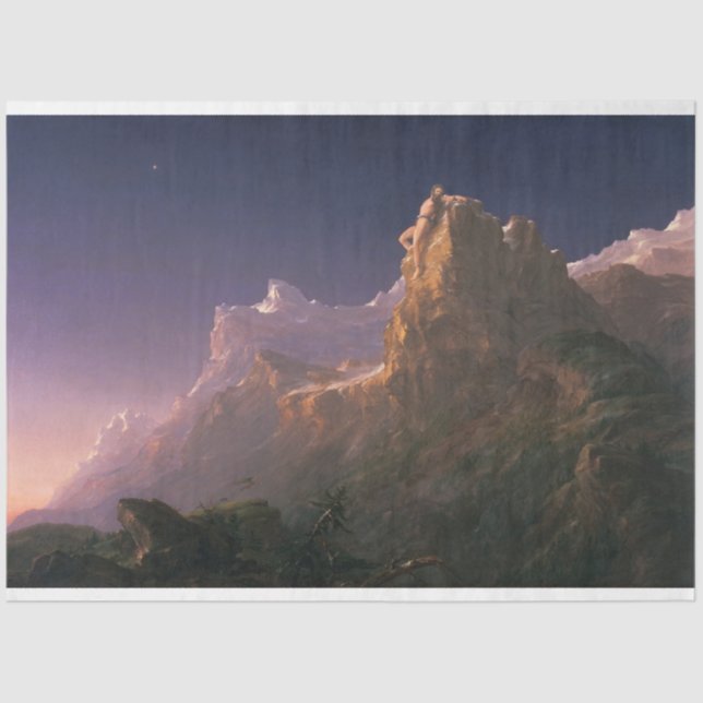 Prometheus Bound (von Thomas Cole) Seidenpapier (Vorderseite)