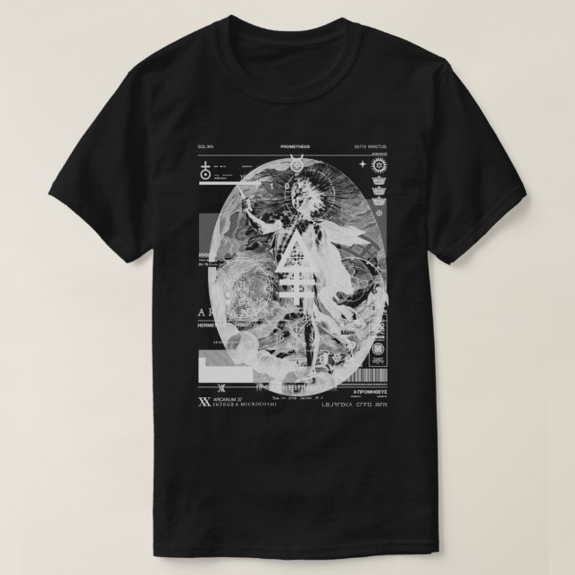 PROMETHEUS  Sol Invictus  Apollo  Alchemy Occult  T-Shirt (Design vorne)