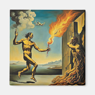 Prometheus stiehlt Feuer von den Göttern Magnet