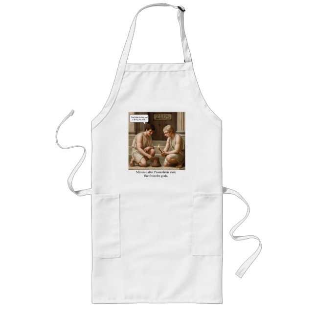 Prometheus stole fire from the gods. lange schürze (Vorne)