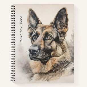 Prominenter Deutscher Schäferhund Notizbuch