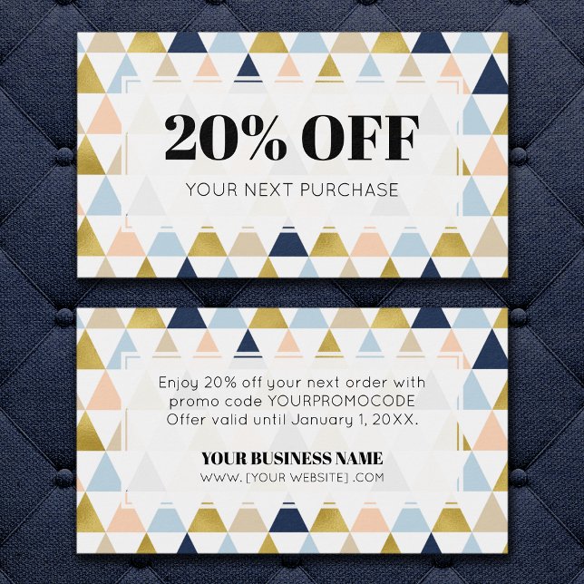 Promo Code Modern Geometric Coupon Discount Cards (Von Creator hochgeladen)
