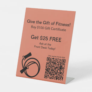 Promo für Fitness-Beginner des ganzen Jahres Sockelschild