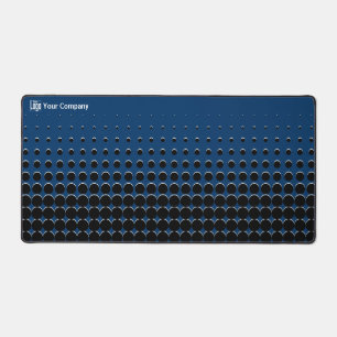 Promo Halb-Tone-Muster Blue White Black Logo Name Schreibtischunterlage