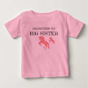 Promoté sur le T-shirt Big Sister Unicorn