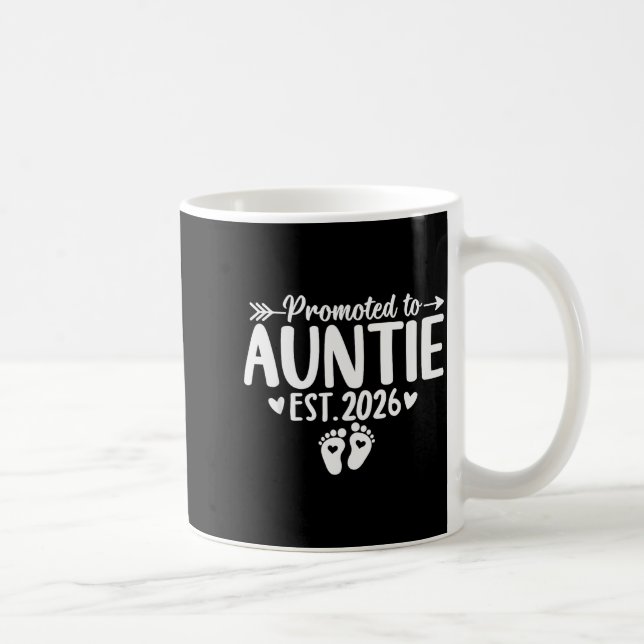 Promoted To Auntie Est 2026 Soon To Be New Aunt Ba Kaffeetasse (Rechts)